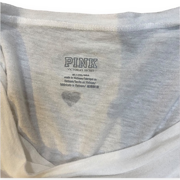 2for$30 PINK Victoria’s Secret Heart Cropped Long Sleeve T-shirt Size Medium - Picture 8 of 10